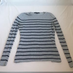 Forever 21 Small Navy Blue/Gray Striped Sweater